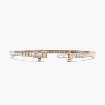 PRINCESS SHAPE DIAMOND TENNIS BRACELET