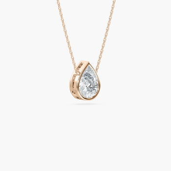 PEAR SOLITAIRE PENDENT