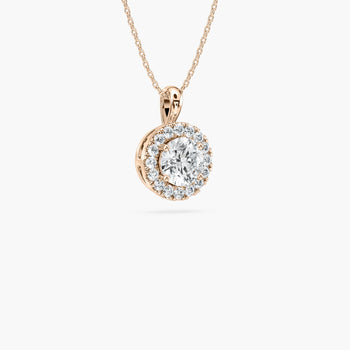 ROUND HALO SOLITAIRE PENDENT