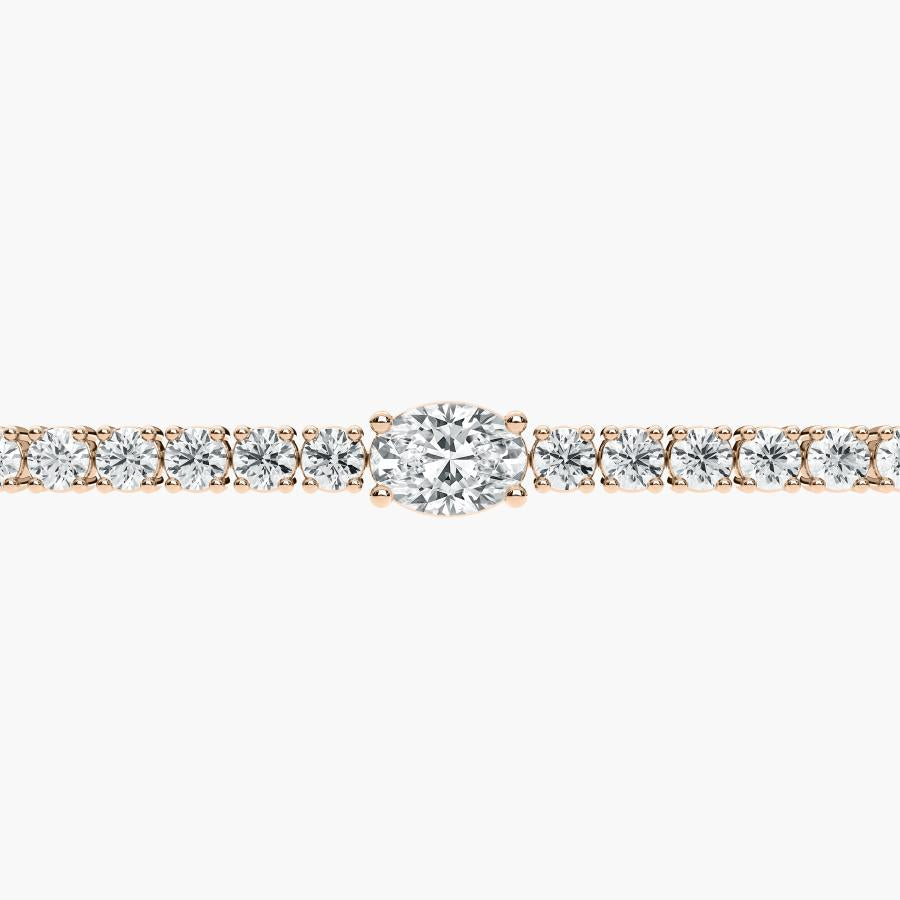 OVAL CENTER SIDE ROUND BRACELET