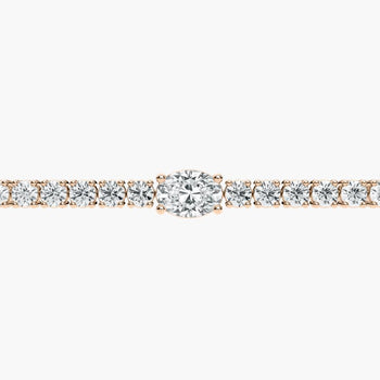 OVAL CENTER SIDE ROUND BRACELET