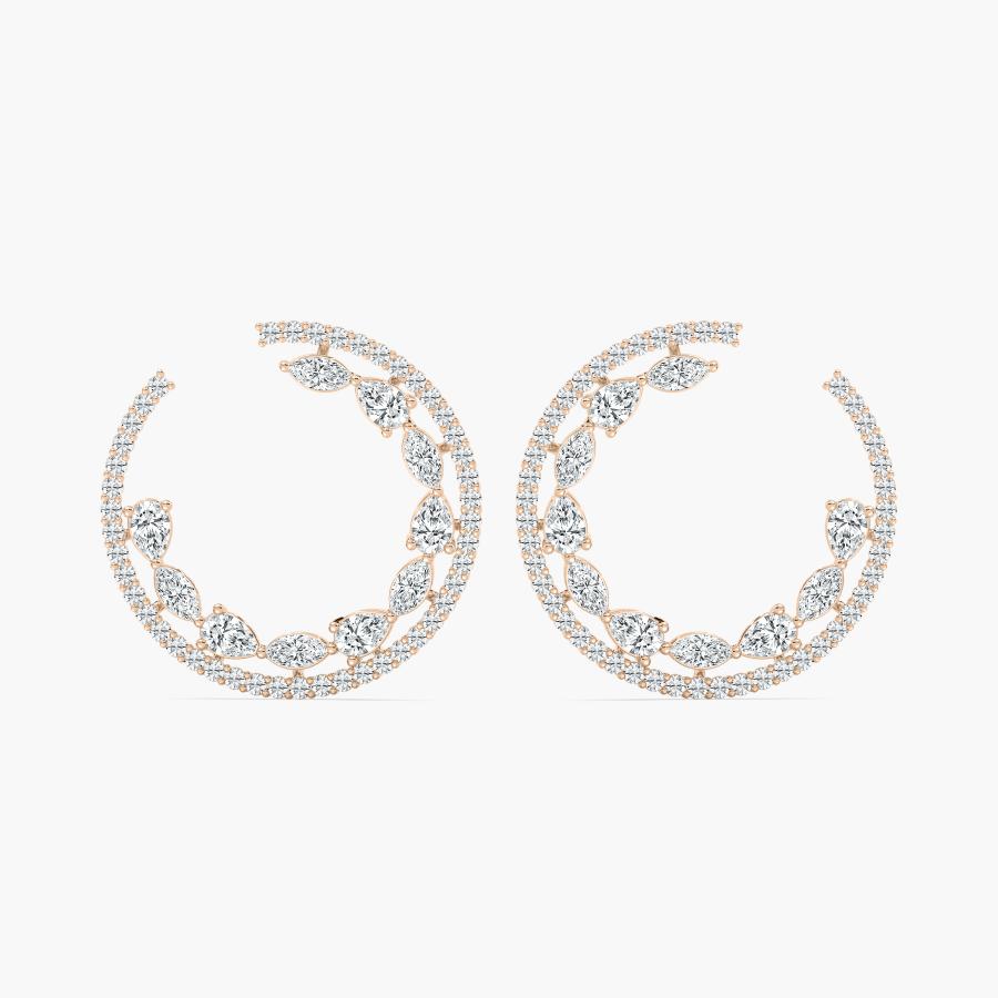 ROUND MULTIPLE SHAPE OF DIAMOND EARRING