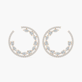 ROUND MULTIPLE SHAPE OF DIAMOND EARRING