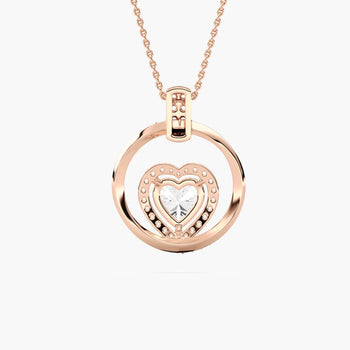 ROUND SHAPE HEART SOLITAIRE PENDENT