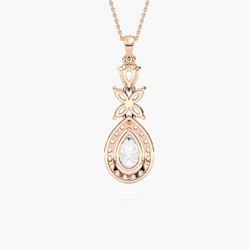 HALO DROP PEAR PENDENT