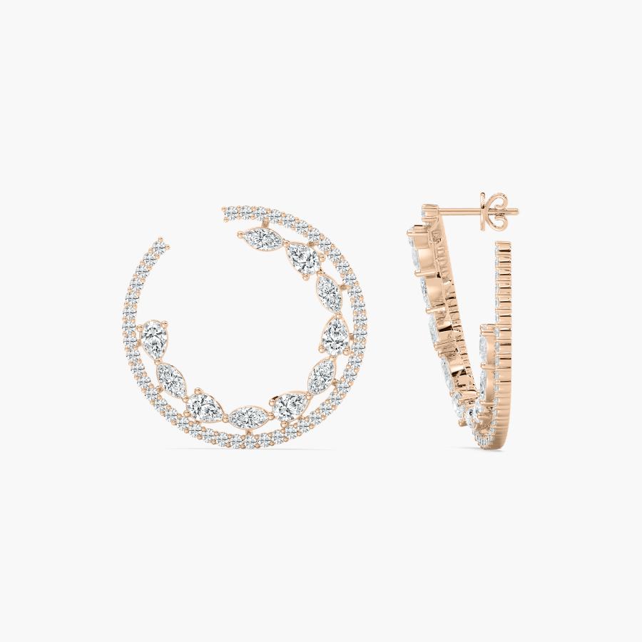 ROUND MULTIPLE SHAPE OF DIAMOND EARRING