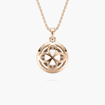 ROUND HALO SOLITAIRE PENDENT