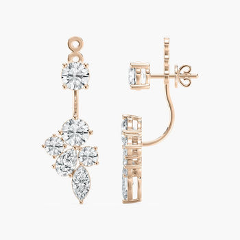 THREE SHAPE OF DIAMOND EARRING