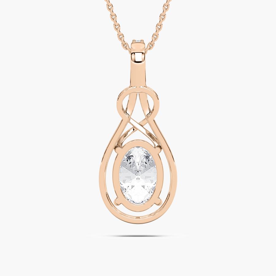 DROP OVAL SOLITAIRE PENDENT