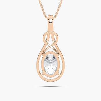 DROP OVAL SOLITAIRE PENDENT