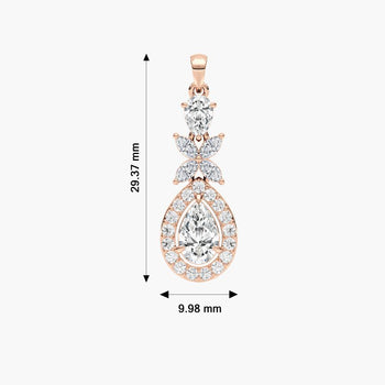 HALO DROP PEAR PENDENT