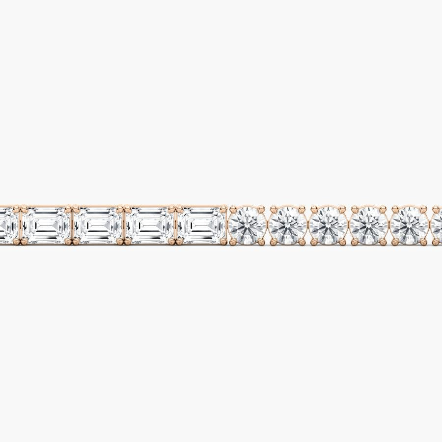 ROUND & EMERALD COMBO TENNIS BRACELET