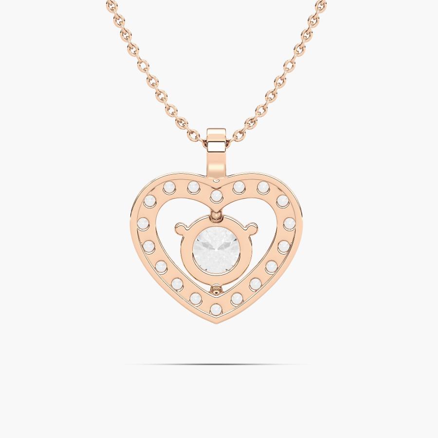 HEART SHAPE ROUND SOLITAIRE PENDENT