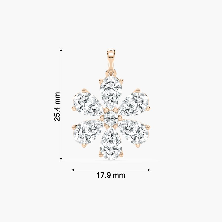 PEAR FLOWER PENDENT