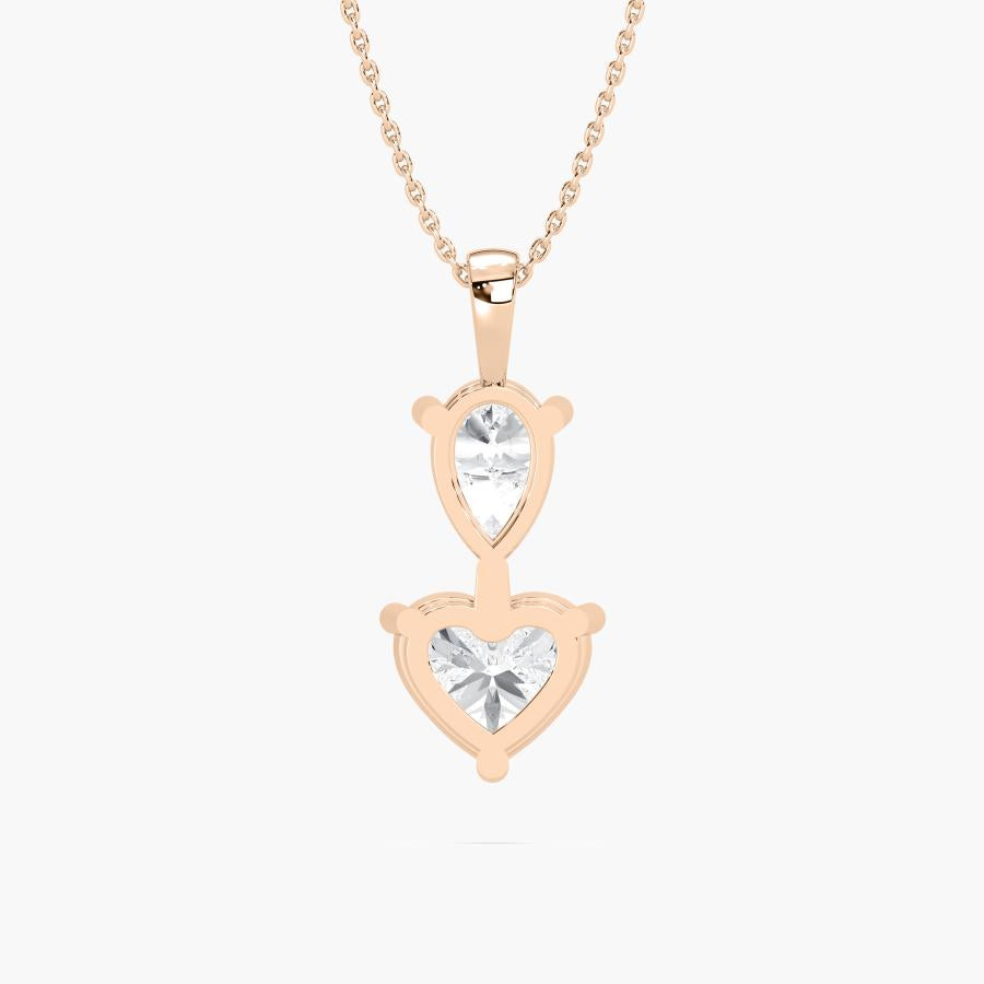 HEART & PEAR COMBO PENDENT