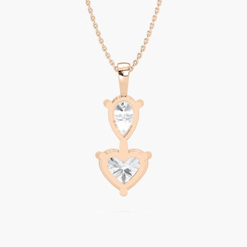 HEART & PEAR COMBO PENDENT
