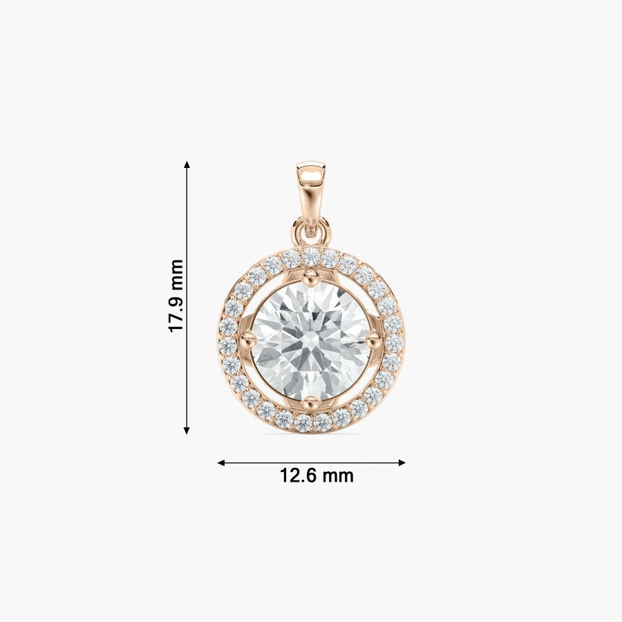 ROUND HALO SOLITAIRE PENDENT