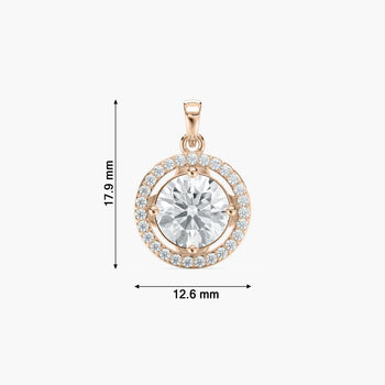 ROUND HALO SOLITAIRE PENDENT
