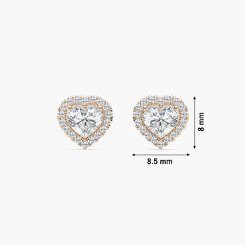 HEART HALO STUD