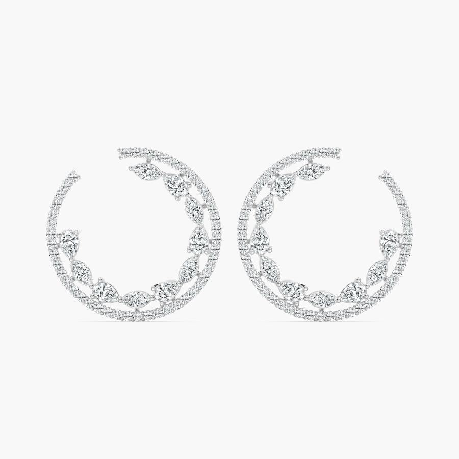 ROUND MULTIPLE SHAPE OF DIAMOND EARRING