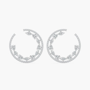 ROUND MULTIPLE SHAPE OF DIAMOND EARRING