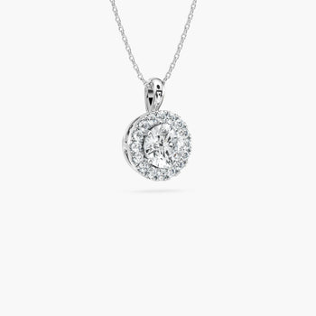 ROUND HALO SOLITAIRE PENDENT