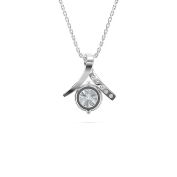 ROUND LOVE SOLITAIRE PENDENT