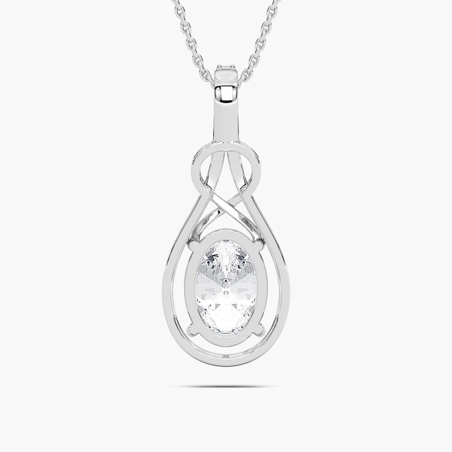 DROP OVAL SOLITAIRE PENDENT