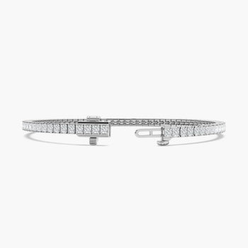 PRINCESS SHAPE DIAMOND TENNIS BRACELET