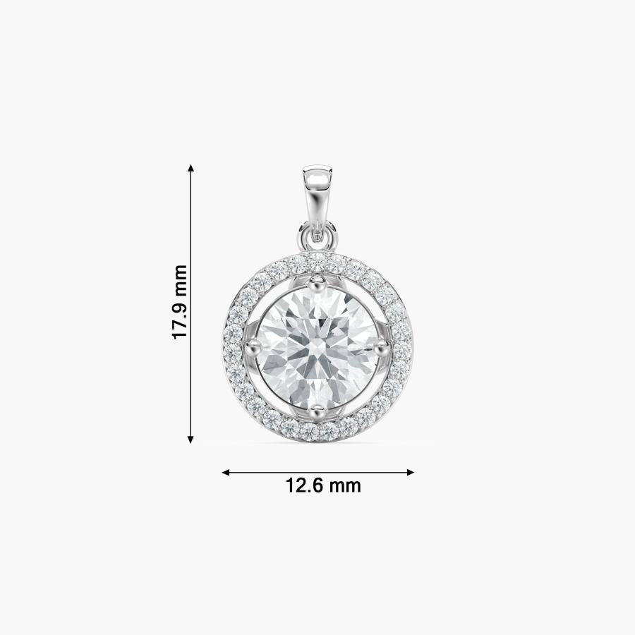 ROUND HALO SOLITAIRE PENDENT