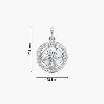 ROUND HALO SOLITAIRE PENDENT
