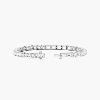 ROUND & EMERALD COMBO TENNIS BRACELET