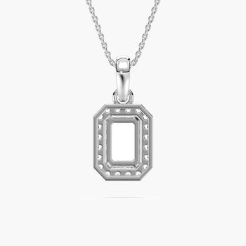 EMERALD HALO SOLITAIRE PENDENT