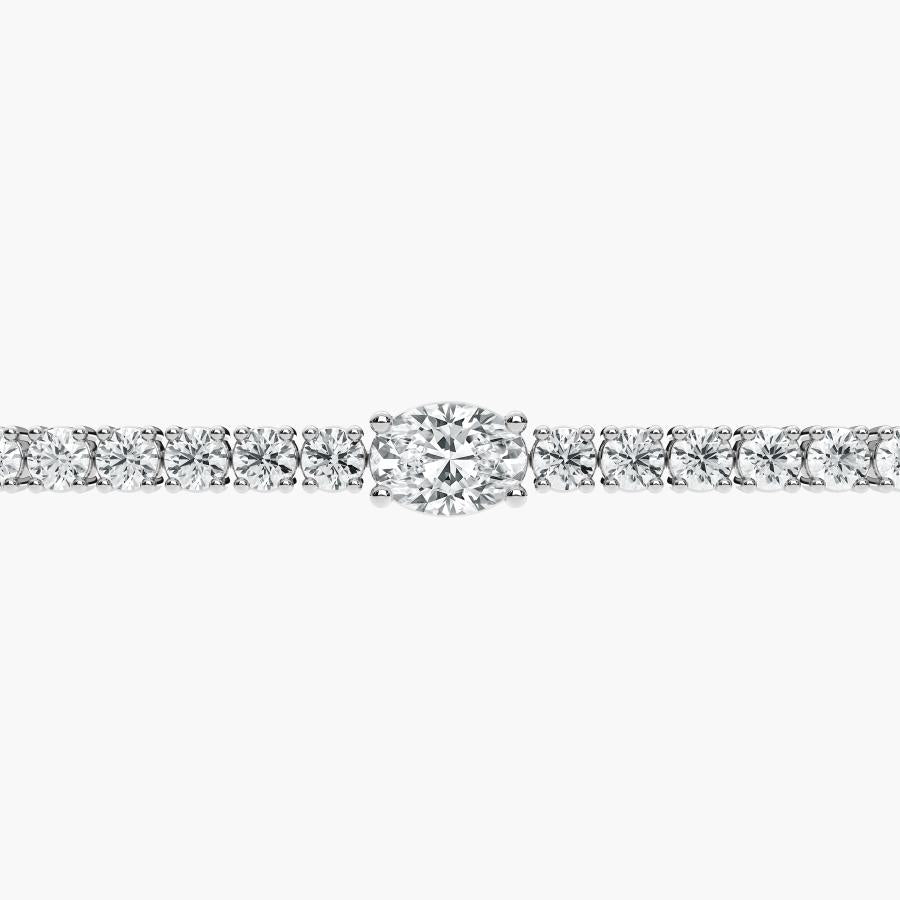 OVAL CENTER SIDE ROUND BRACELET