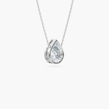 PEAR SOLITAIRE PENDENT
