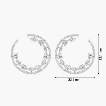 ROUND MULTIPLE SHAPE OF DIAMOND EARRING