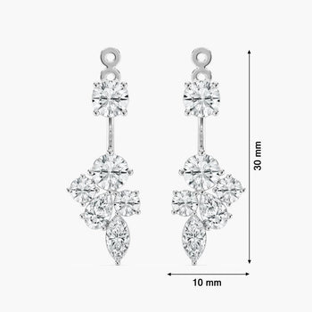 THREE SHAPE OF DIAMOND EARRING