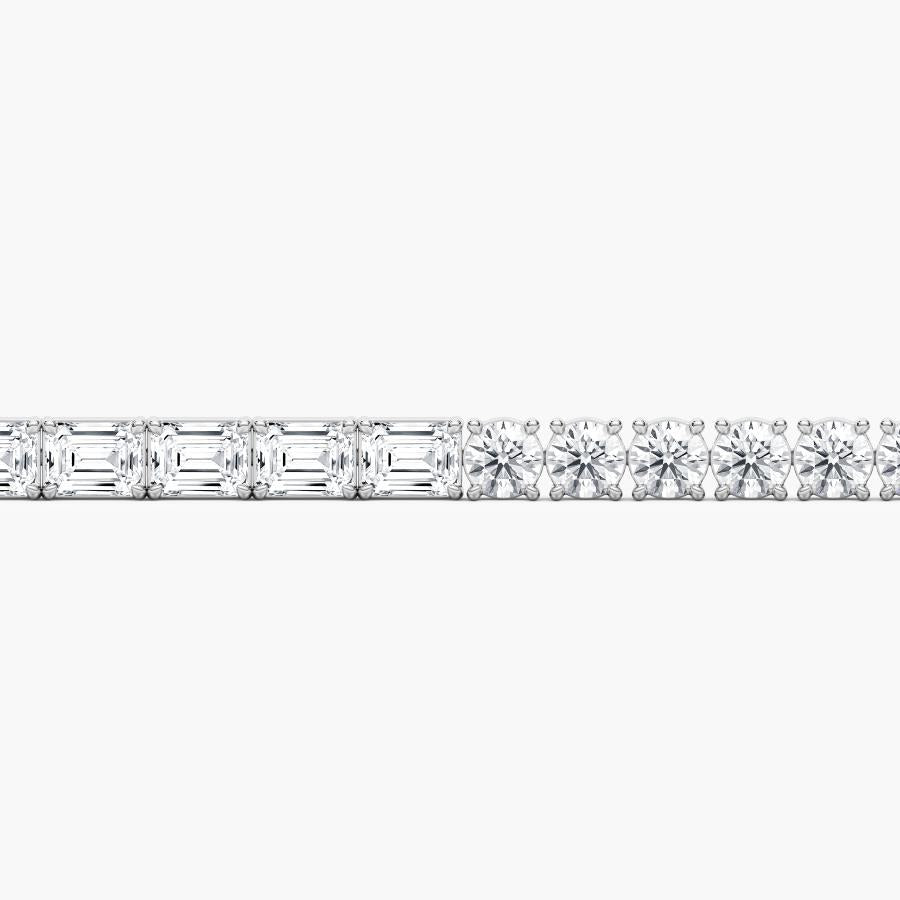 ROUND & EMERALD COMBO TENNIS BRACELET
