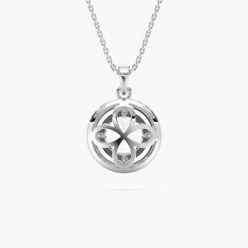 ROUND HALO SOLITAIRE PENDENT