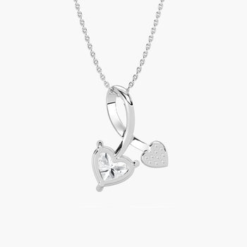 LOVE HEART SOLITAIRE PENDENT
