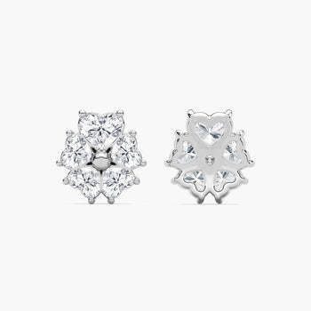 HEART FLOWER STUD