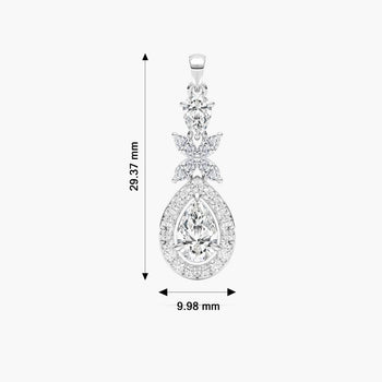 HALO DROP PEAR PENDENT