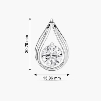 DOWN DROP ROUND SOLITAIRE PENDENT