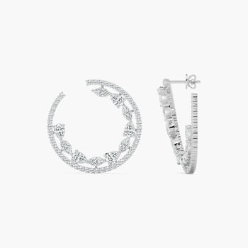 ROUND MULTIPLE SHAPE OF DIAMOND EARRING