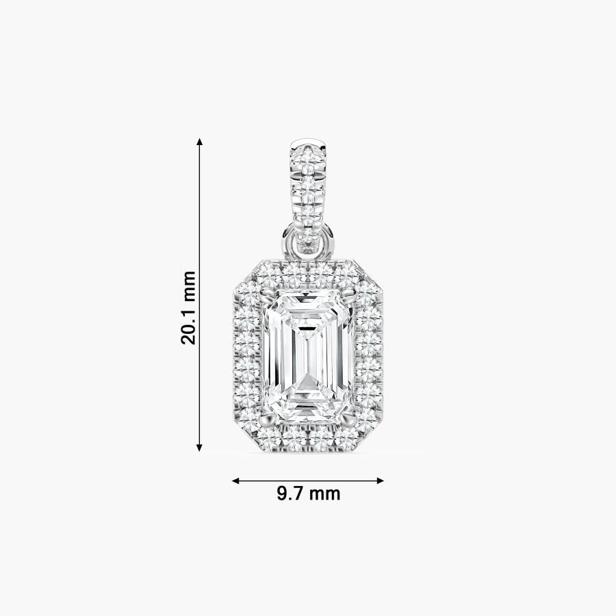 EMERALD HALO SOLITAIRE PENDENT