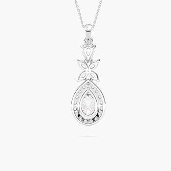 HALO DROP PEAR PENDENT