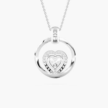 ROUND SHAPE HEART SOLITAIRE PENDENT