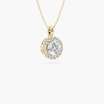 ROUND HALO SOLITAIRE PENDENT