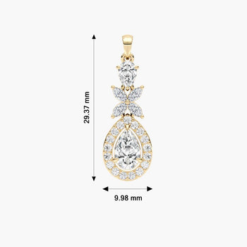 HALO DROP PEAR PENDENT