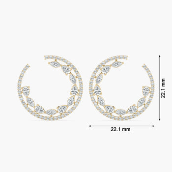 ROUND MULTIPLE SHAPE OF DIAMOND EARRING